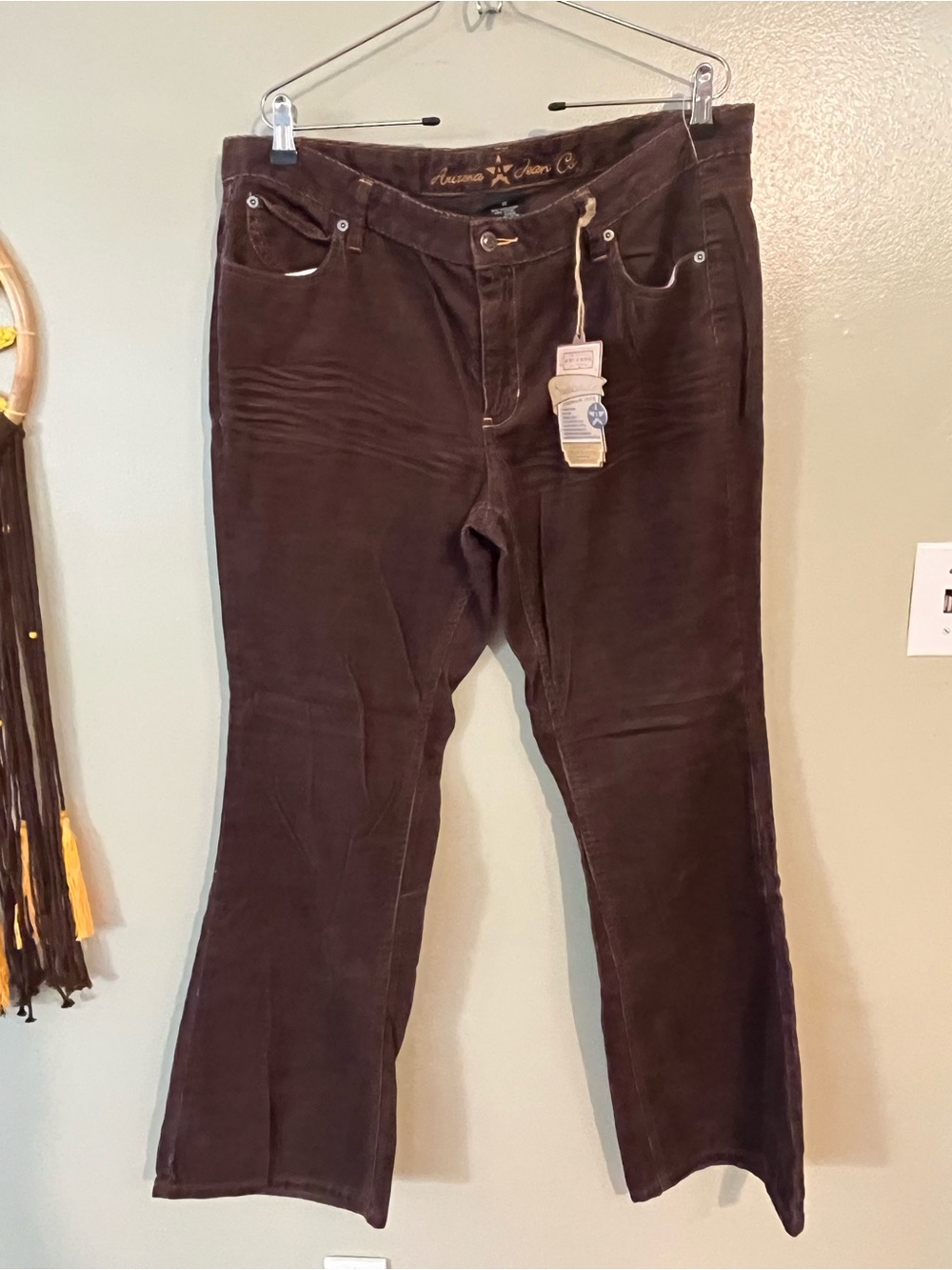 Arizona VTG Y2K  Corduroy Bootcut Jeans Brown Size 17 NWT